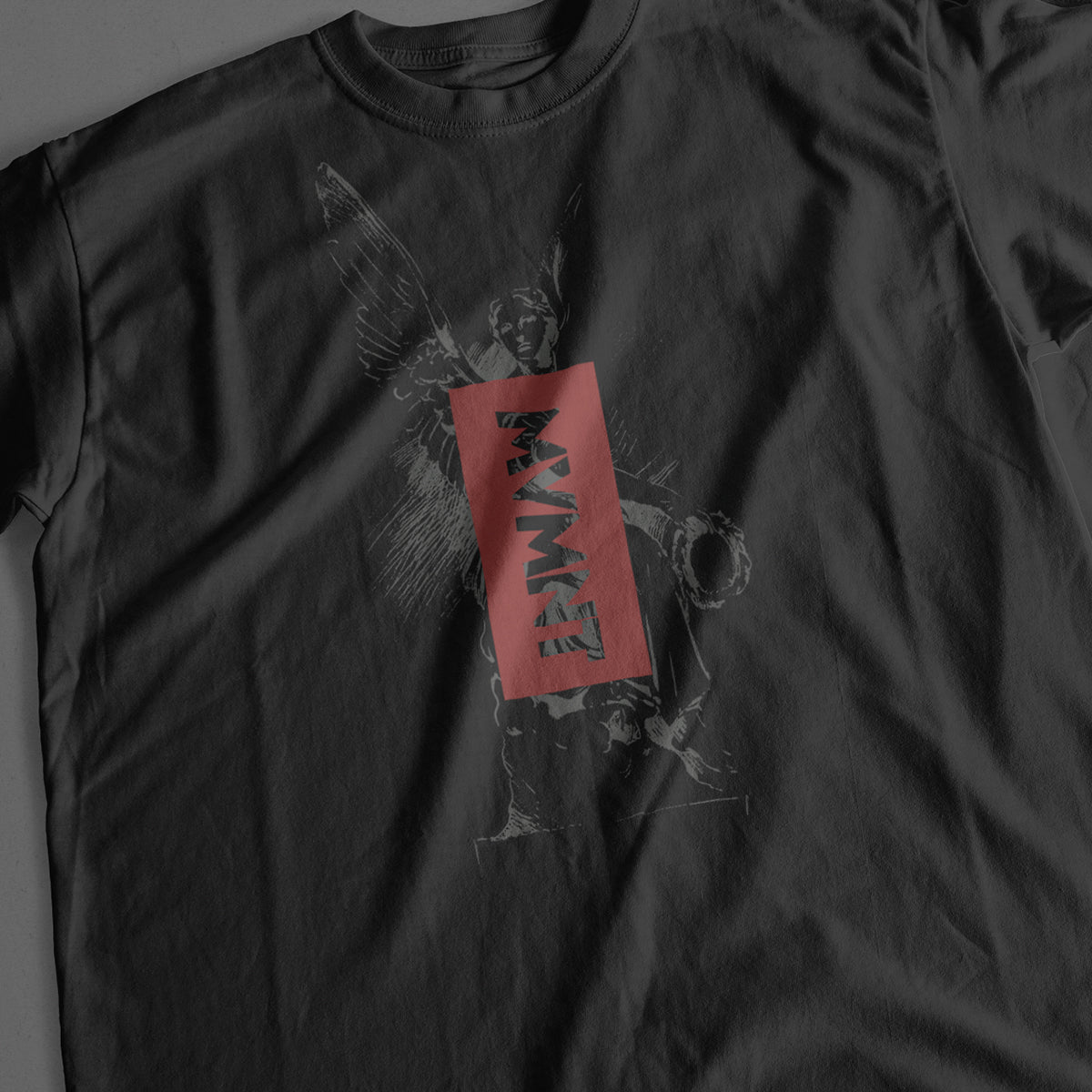 The Movement- Black T-Shirt with Angel